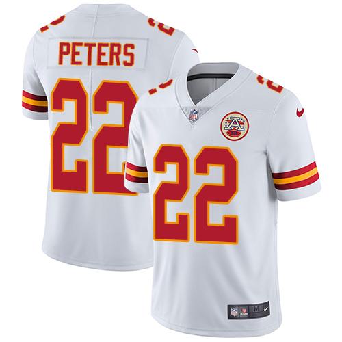 Nike Chiefs #22 Marcus Peters White Men's Stitched NFL Vapor Untouchable Limited Jersey
